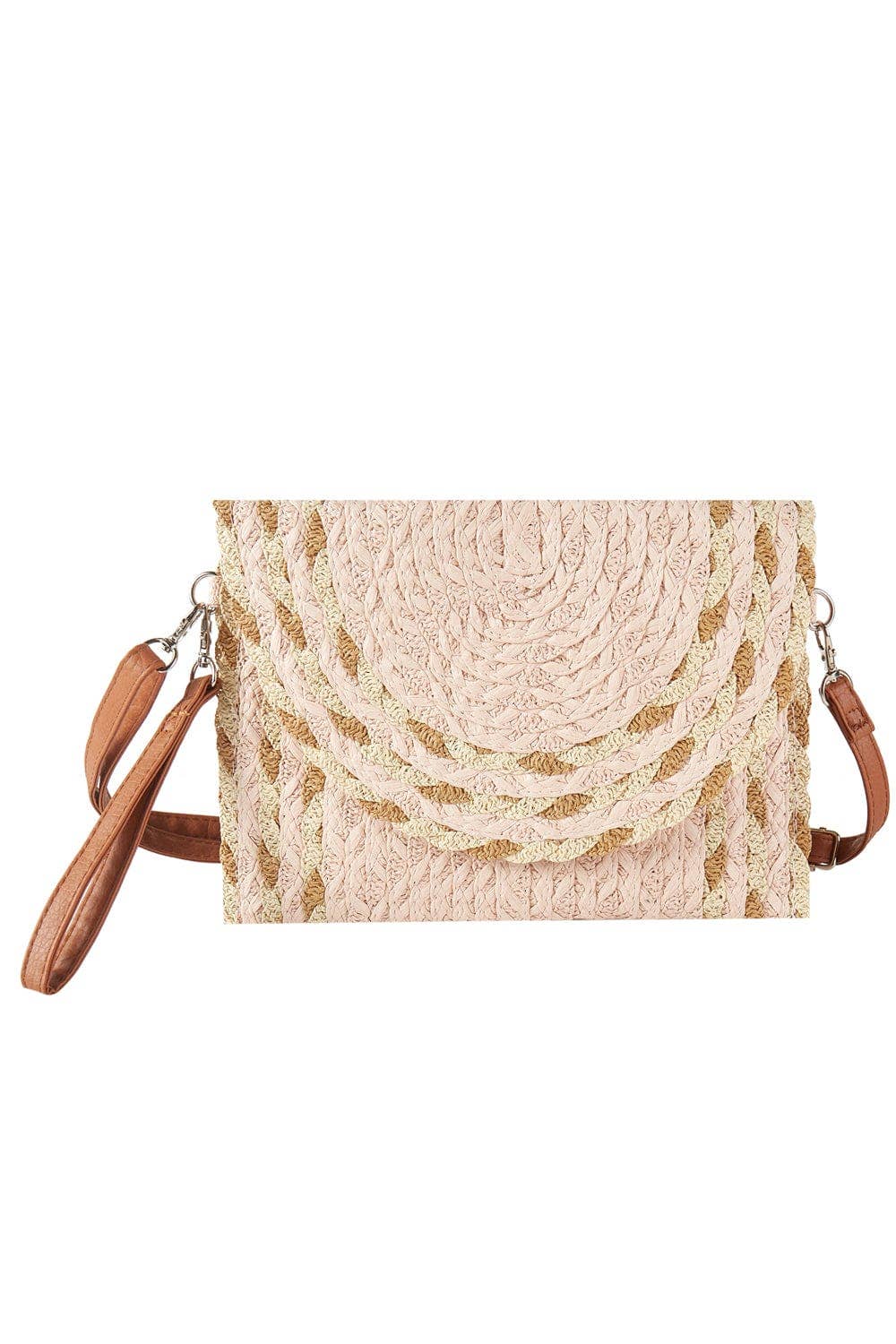 MiMi Wholesale - Wholesale Crossbody Bag - Women's - MB0297 Mixed Color Detail Straw Clutch/Crossbody Bag2
