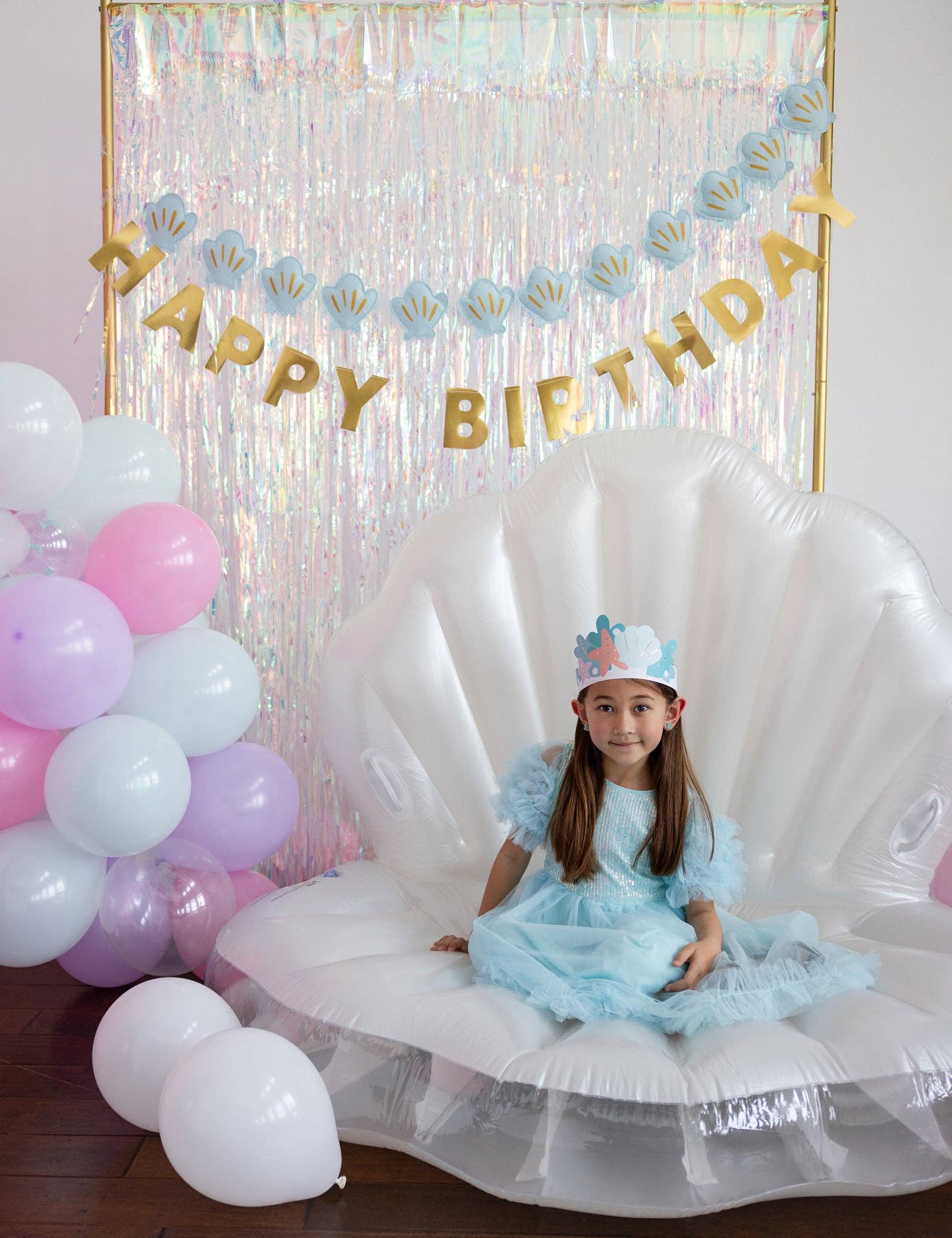 My Mind’s Eye - Wholesale Party Sign/Banner - PLMER03 - Mermaid Happy Birthday Puffy Felt Banner1