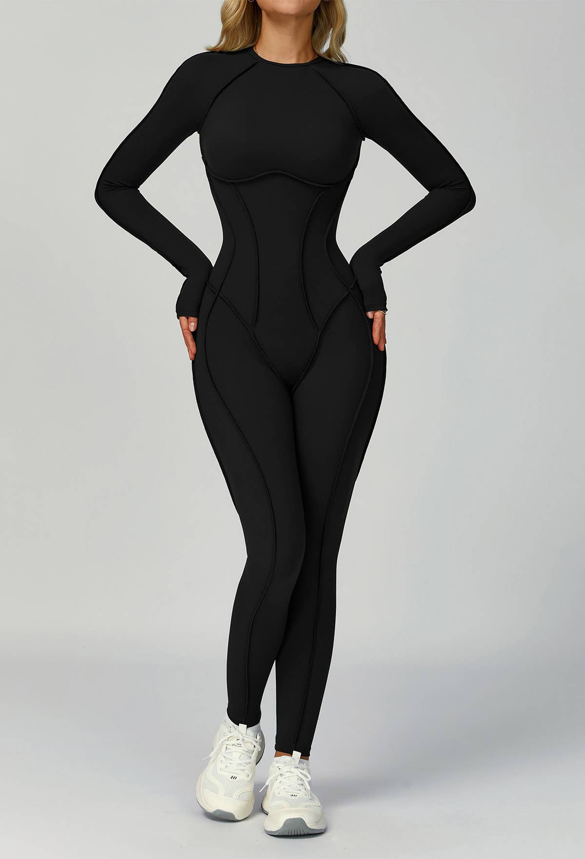 Crave by FW – wholesale Unitard – Dam – Långärmad rygglös yoga one-piece jumpsuit18