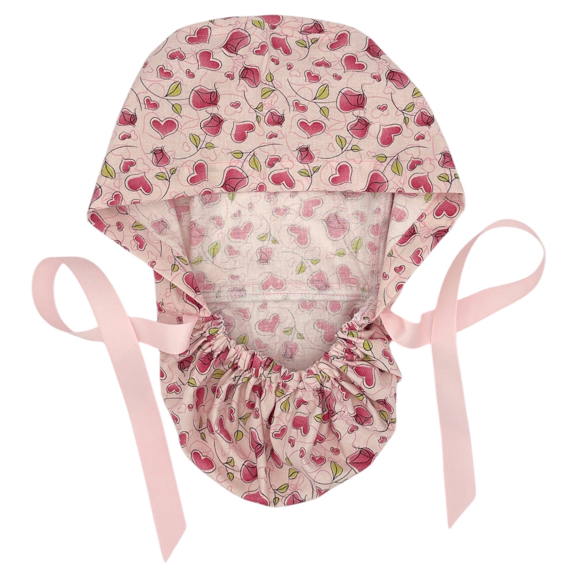 SewingLabPlus - Wholesale Healthcare Uniform - Women's - Valentine's Day Scrub Cap Pony Tail Scrub Hat Ribbon Tie 6