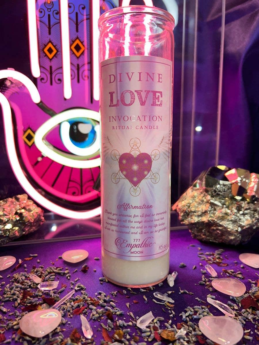 Empathic Moon 777 – Großhandel Opferkerze – Ritualkerze Divine Love | Attract Pure Love | 16 Oz.
