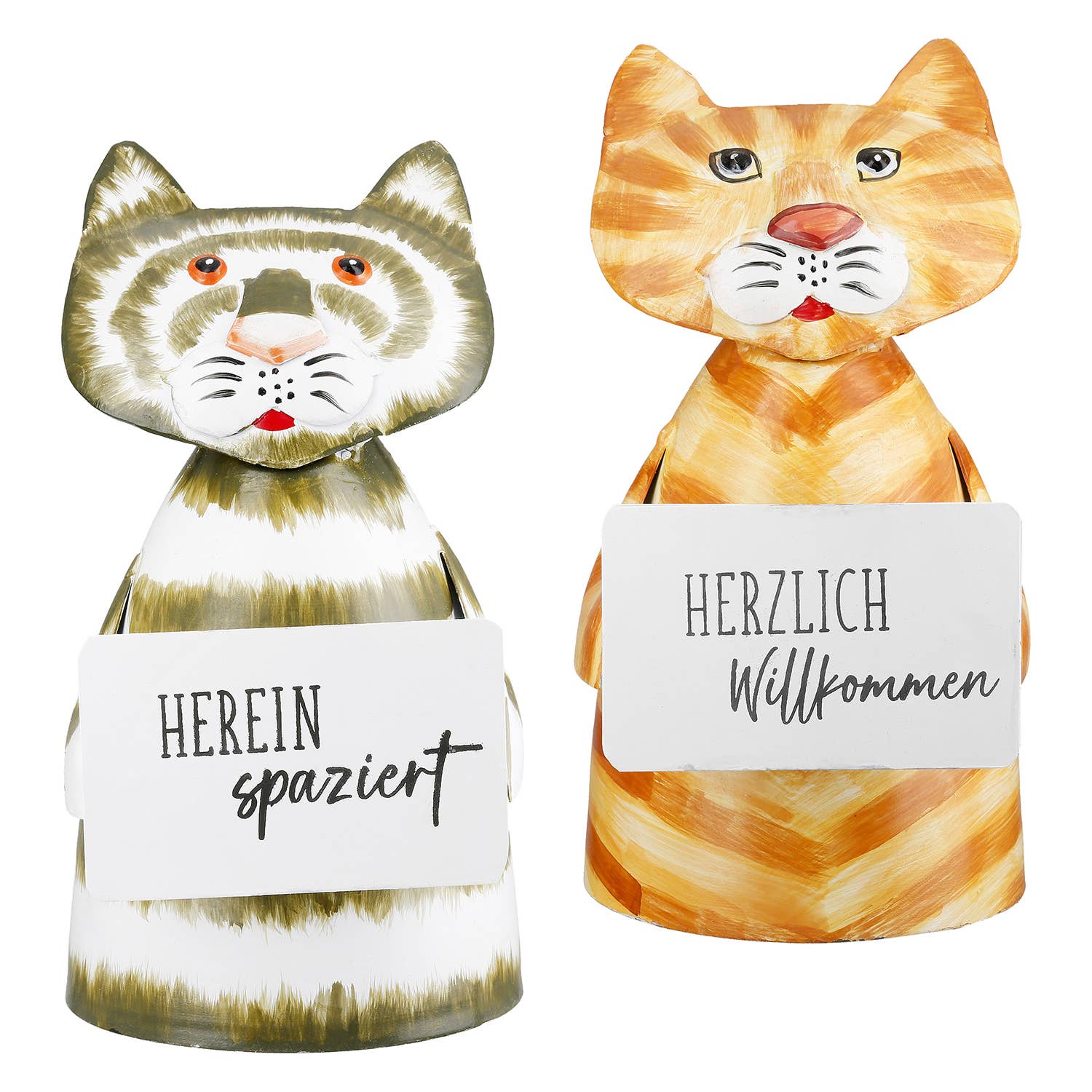 brown orange Ruby cat fence figure, 2-fold assorted, h. 19 cm for wholesale on Faire0