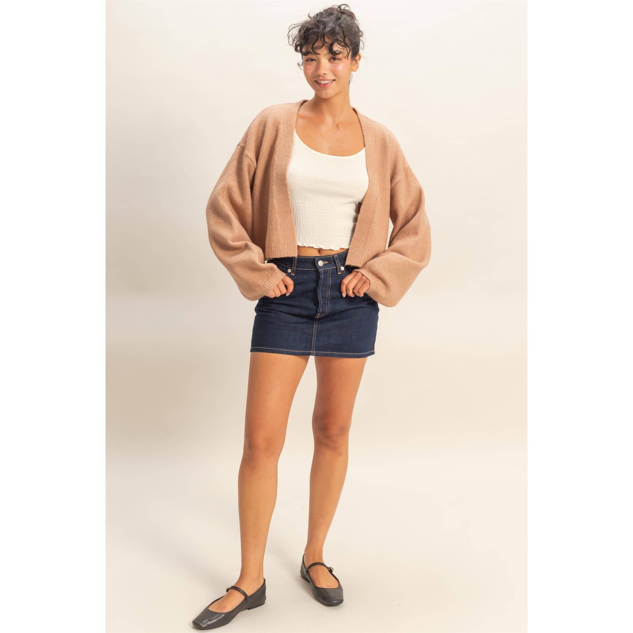Double Zero - Vendita all'ingrosso Cardigan - Donna - Maglione cardigan aperto sul davanti16
