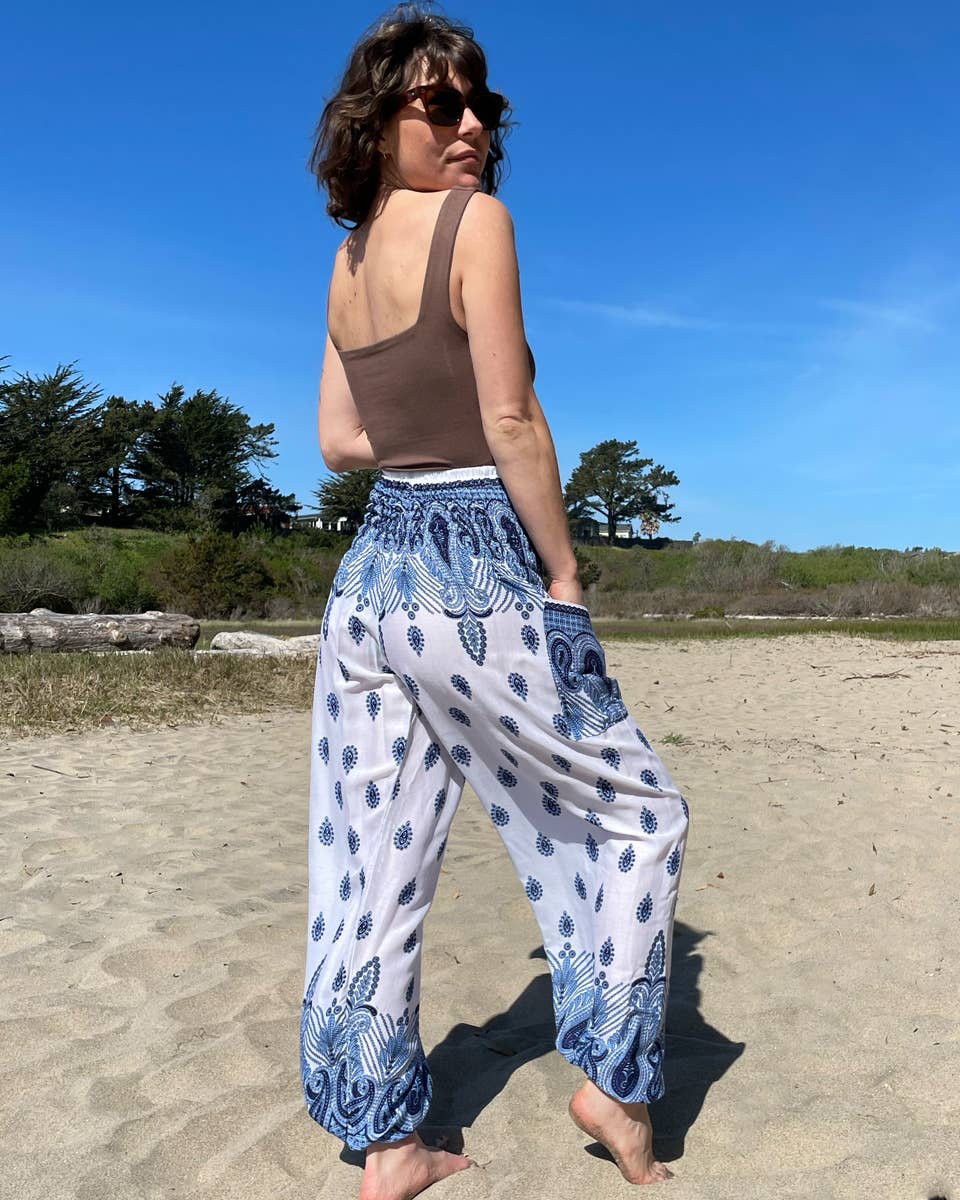 Zig Zag Asian Collection – Großhandel Hose – Damen – Bindi-Hose im Haremstil mit Gummizugbund und Seitentasche6