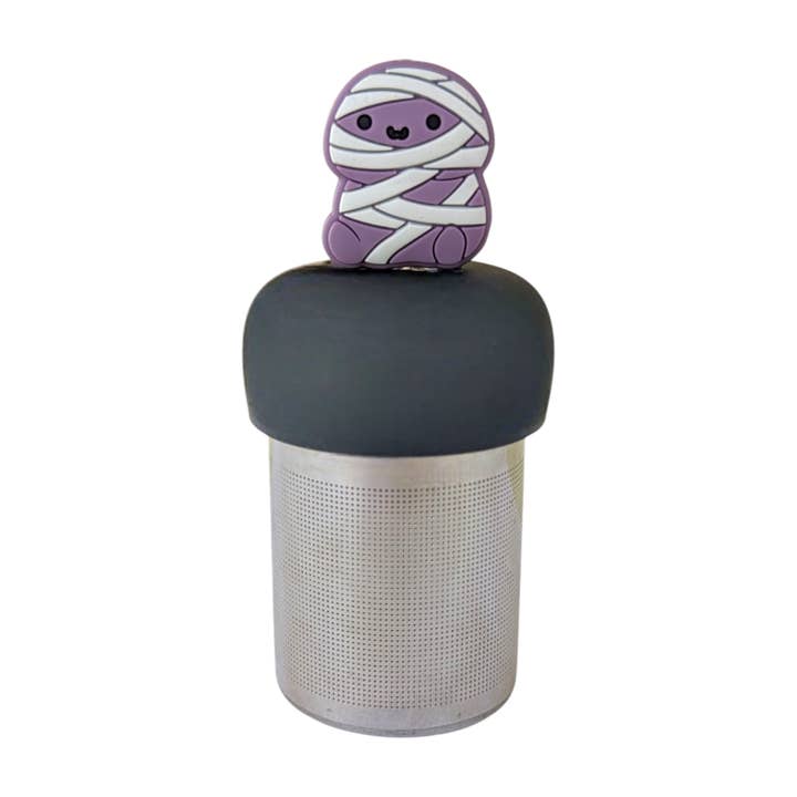 Mummy | Floating Tea Steeper | Grey Base | Purple Mummy for wholesale by Float2infuse Tea Infuser