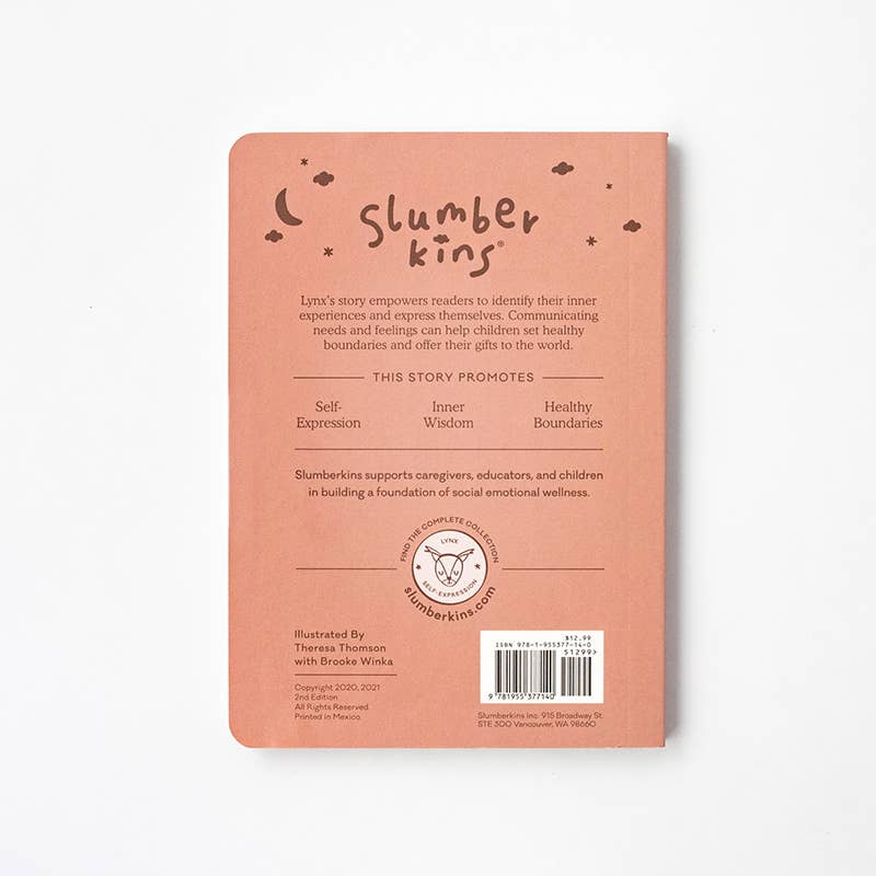 Slumberkins Inc. - Wholesale Stuffed/Plush Toy - Kids & Baby - Lynx's Self Expression Plush Snuggler Set - with 2 books!6