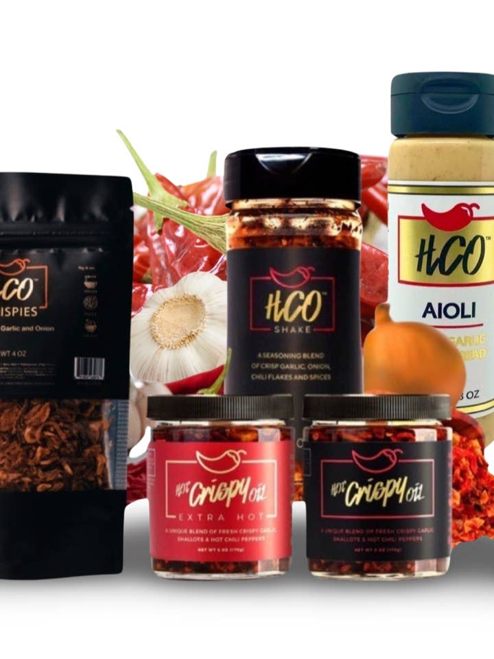 HCO Collection-  Aioli, Chili Crisp, Hot Sauce, Spices  for wholesale by Hot Crispy Oil