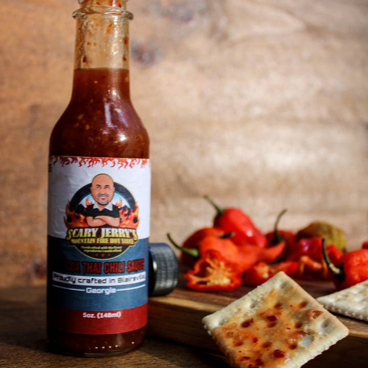 Scary Jerry's Mountain Fire Hot Sauce - Wholesale Hot Sauce - 12 oz. Toccoa Thai Chili Sauce1