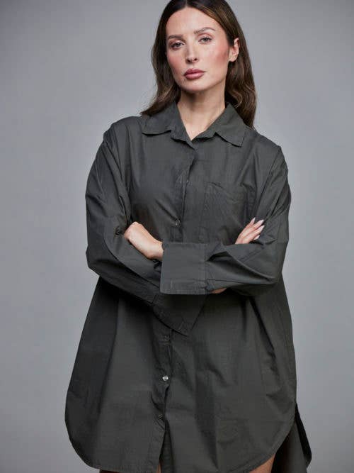 SixtyDays - Vendita all'ingrosso Camicia button down - Donna - Camicia boyfriend oversize in cotone - 40 colori14