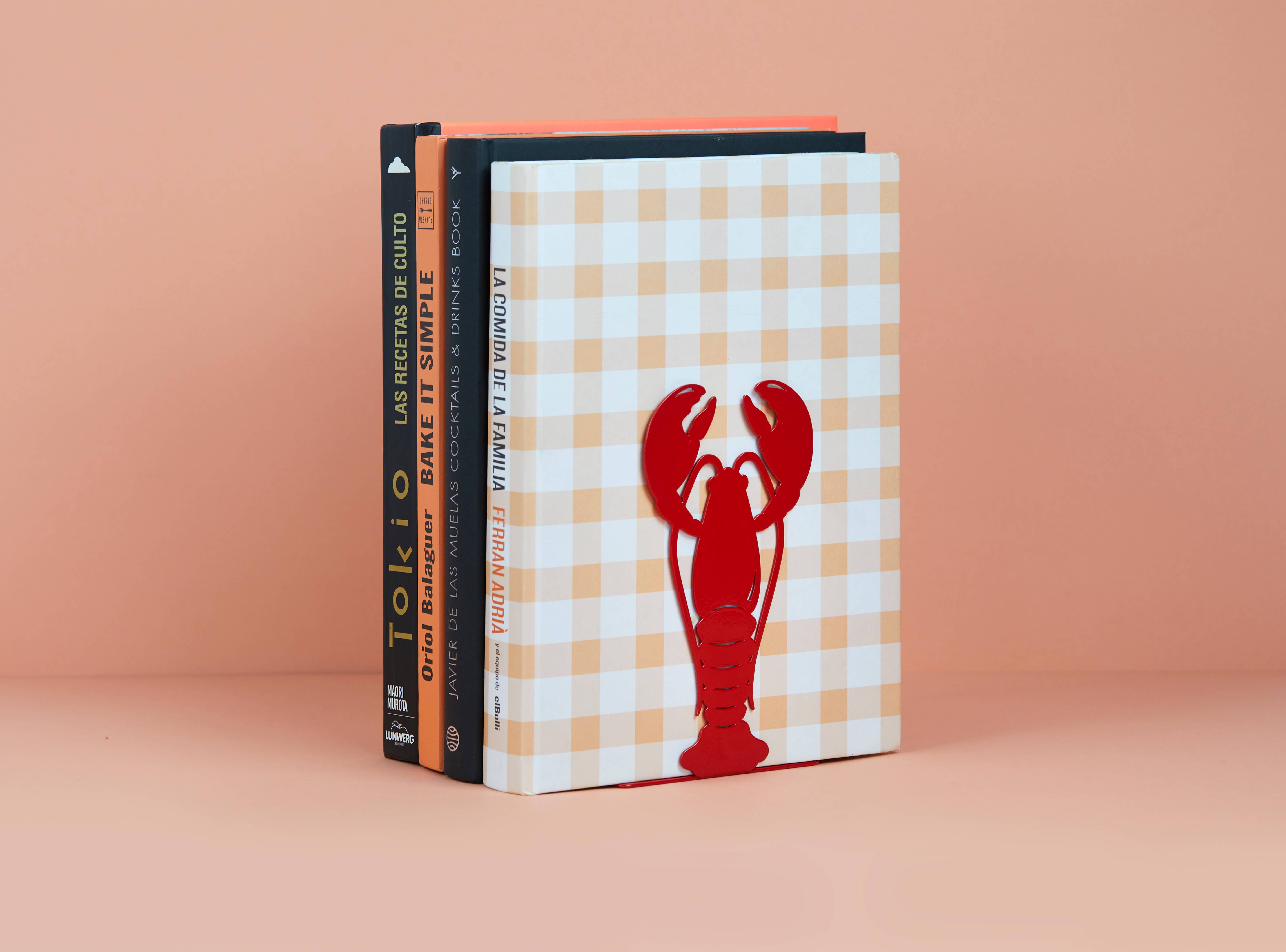 Balvi - Wholesale Book Holder - Bookend, Lobster, red, metal3