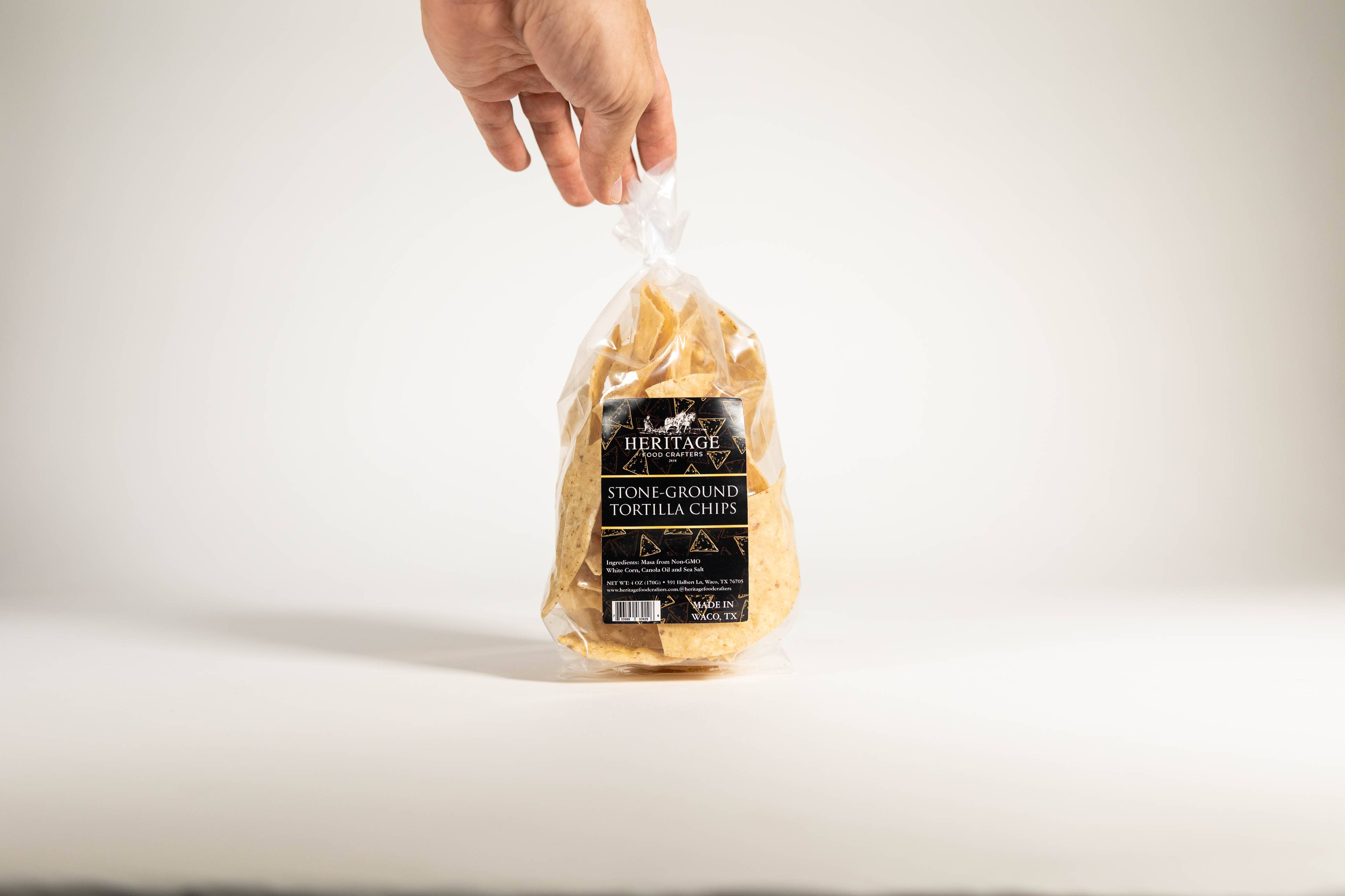 Heritage Food Crafters - Wholesale Chips - Stone-Ground White Corn Tortilla Chips - 4oz1
