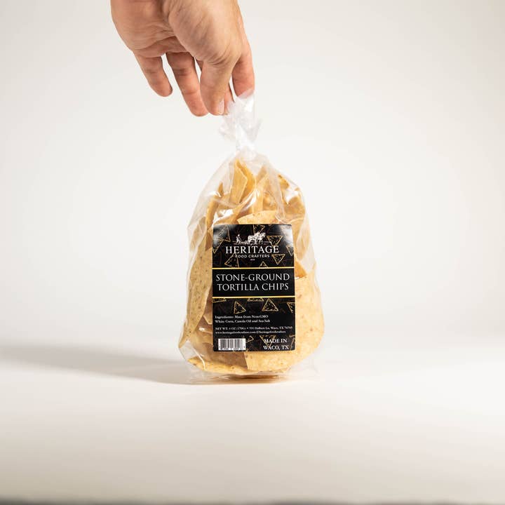 Heritage Food Crafters - Wholesale Chips - Stone-Ground White Corn Tortilla Chips - 4oz1