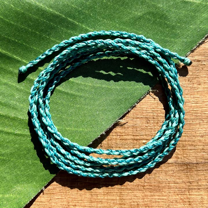 Cordão de nylon trançado - turquesa e azul-petróleo, 3 fios por atacado de Bead Goes On