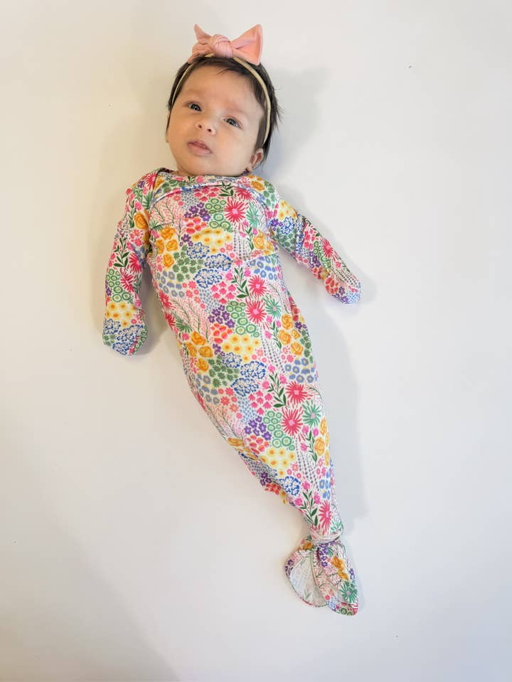 Goosies - Vendita all'ingrosso Tutina per neonati - Neonati - Campi di Fiori - Abito Annodato1