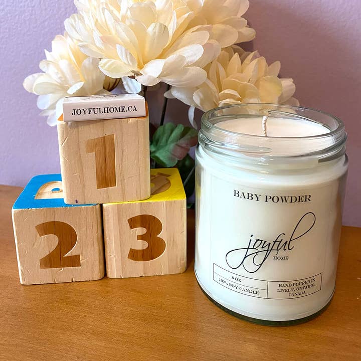 Bougie de soja en poudre pour bébé 8 oz pour la vente par Joyful Home Inc.