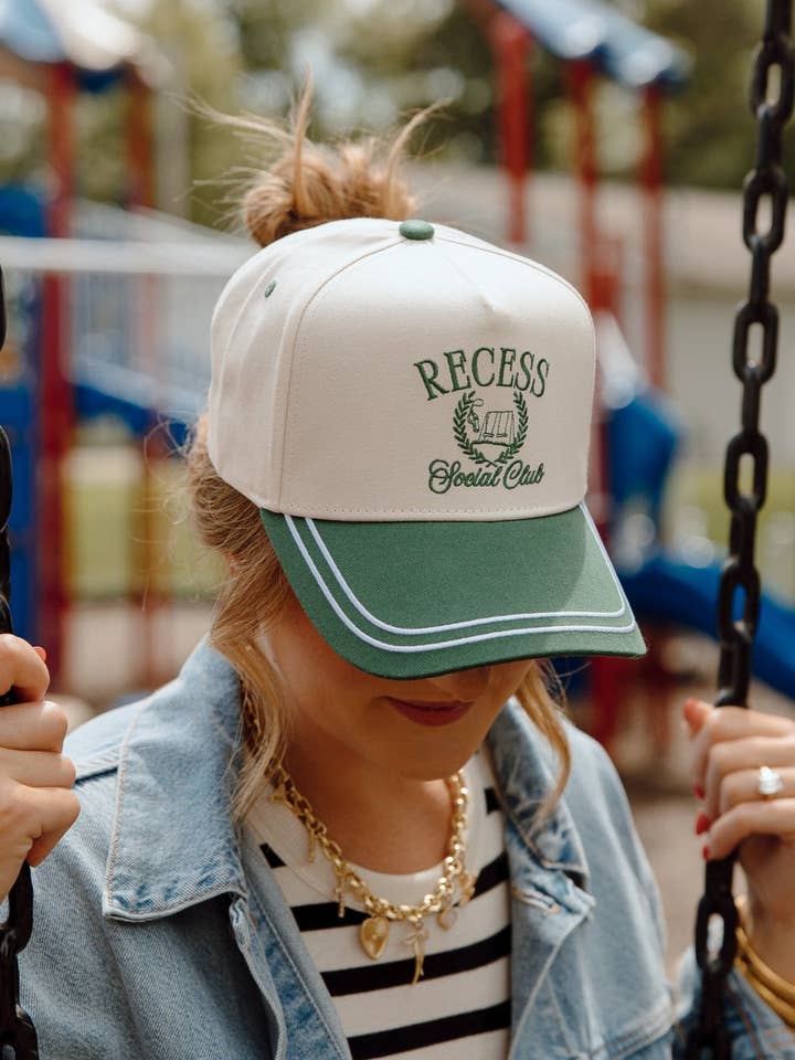 Recess Social Club - Green Vintage Trucker Hat for wholesale by KENZKUSTOMZ