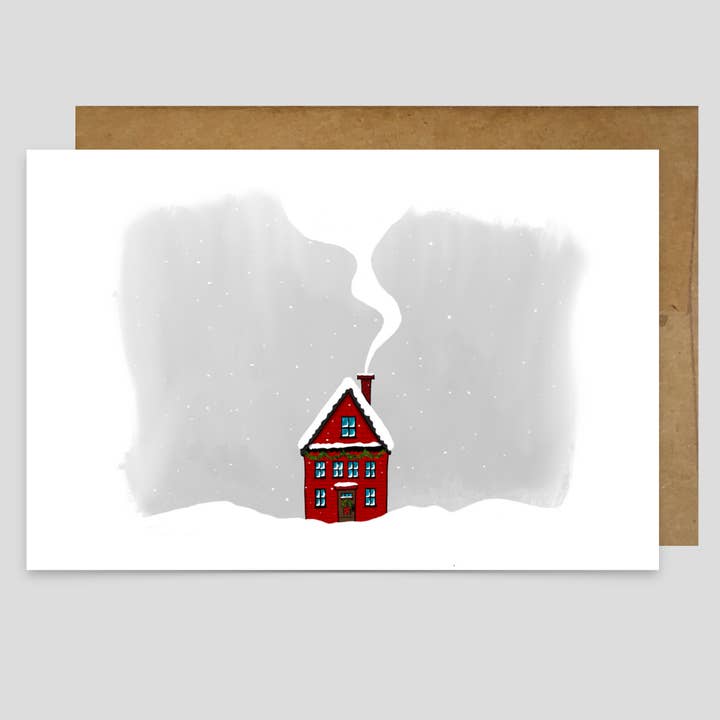Cozy Winter Home - Greeting Card for wholesale by Kevin & Kaia