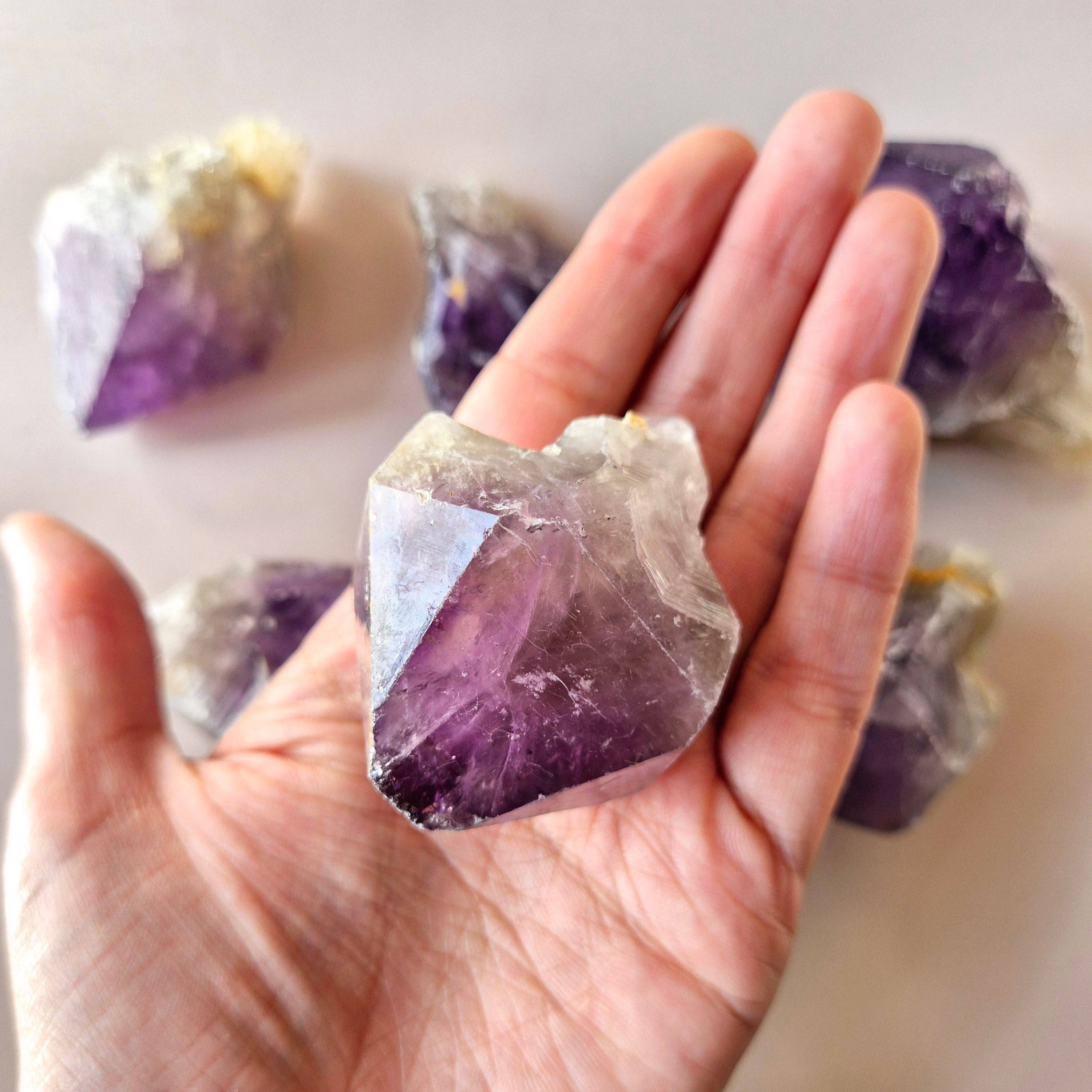 Moonlight Gemstones - Wholesale Spiritual Stone/Crystal - Raw Amethyst Point – Naturally Polished | Spiritual Gemstone0