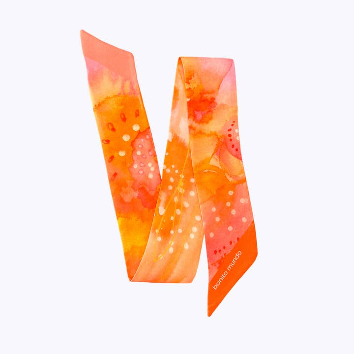 Bonito Mundo - Wholesale Scarf - Women's - Twilly Dreams - Natural Silk Ribbon2