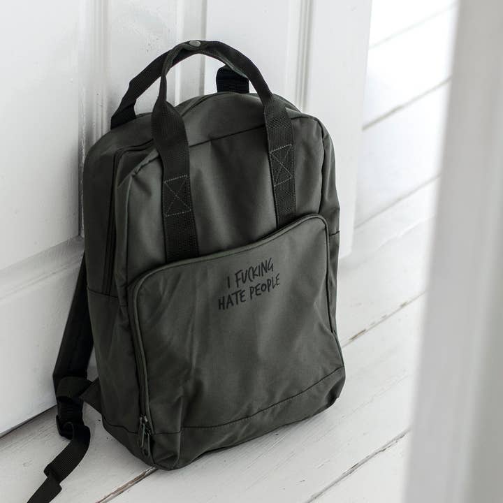 SWEARY BACKPACK / I F*cking Hate People for wholesale by F Bomb Designs