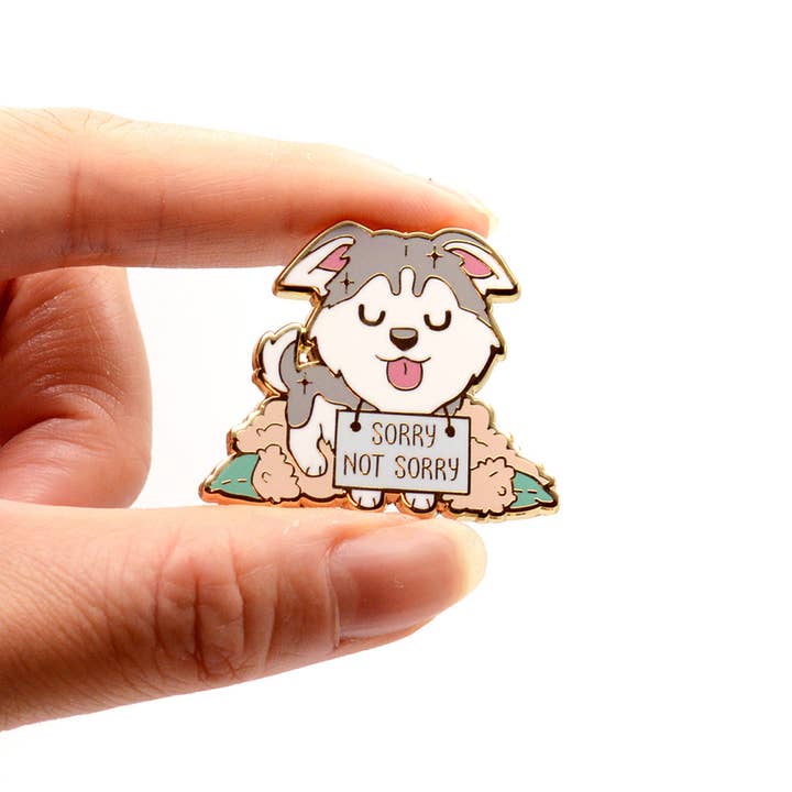 Flair Fighter - Wholesale Lapel Pin/Button - "Sorry Not Sorry" Enamel Pin - With 2 Pin Backs
1