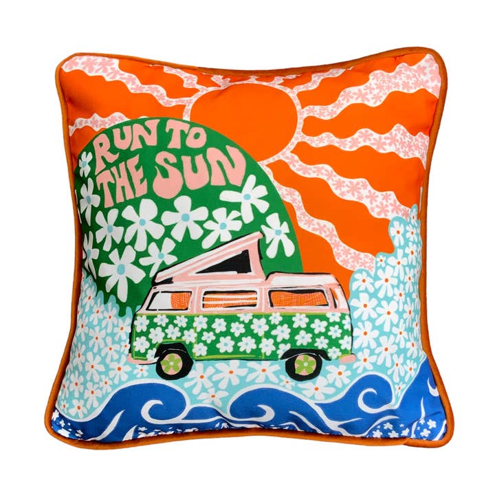 Run To The Sun Cushion Cover for wholesale by The Neighbourhood Threat Limited