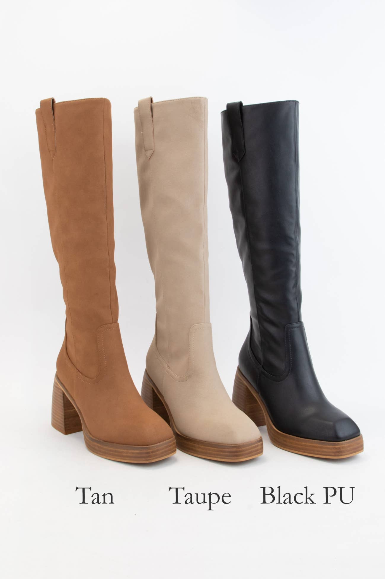 CCOCCI - Wholesale Boots - Women's - ALYSSA CHUNKY PLATFORM HEEL SLIM FIT TALL BOOTS15