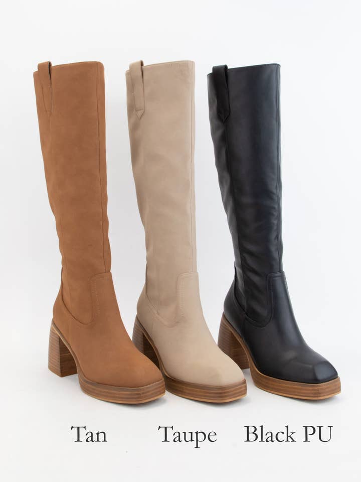 CCOCCI - Wholesale Boots - Women's - ALYSSA CHUNKY PLATFORM HEEL SLIM FIT TALL BOOTS15