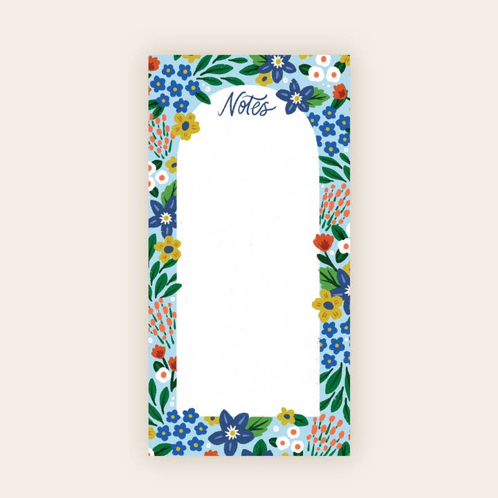 Blue Meadows Note Pad 50 sheets for wholesale by Molly Marie Pea