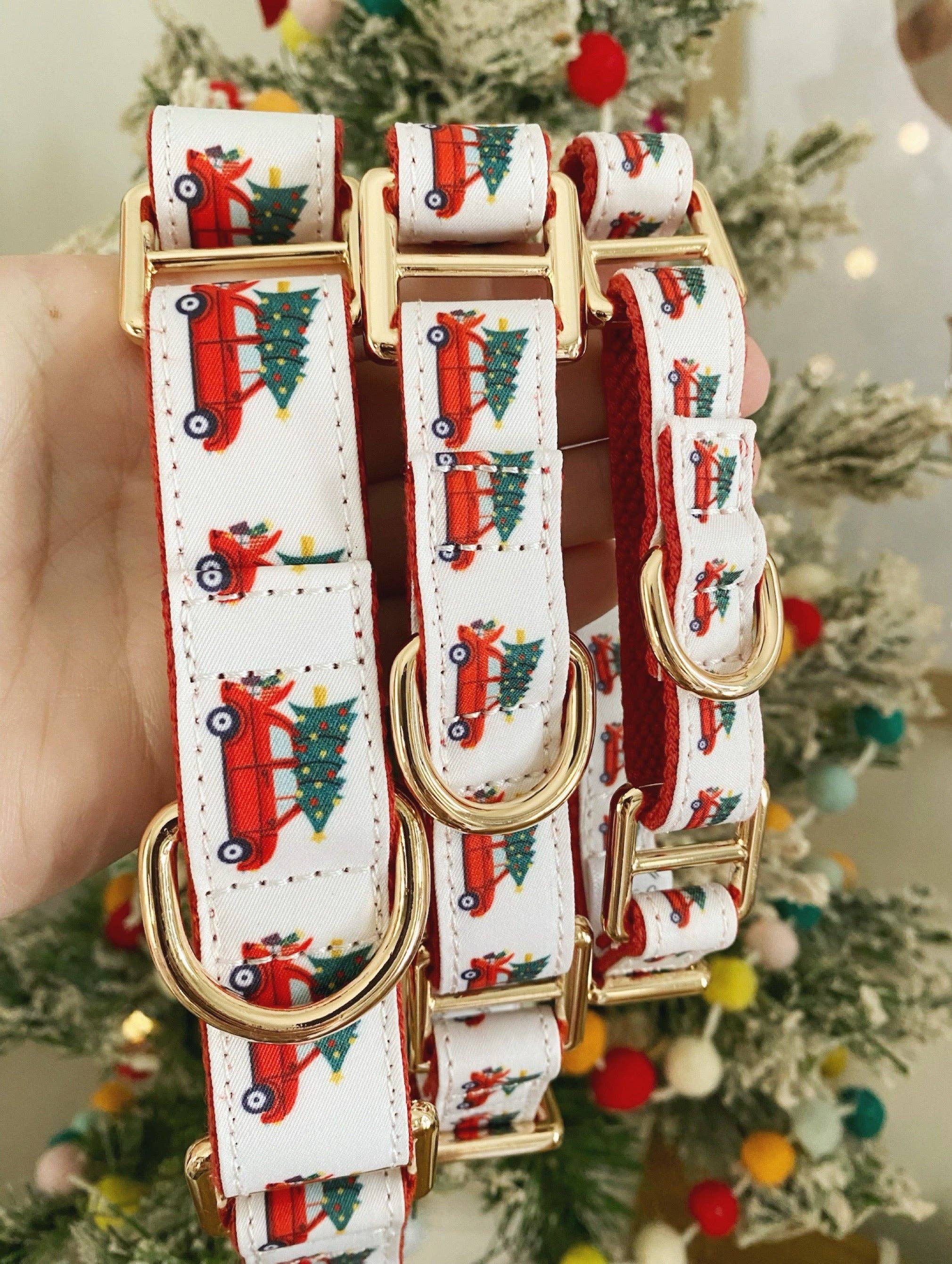 Roxy & Co. Canine Accessories - Wholesale Pet Collar - Dog - CHRISTMAS CAR MARTINGALE DOG COLLAR