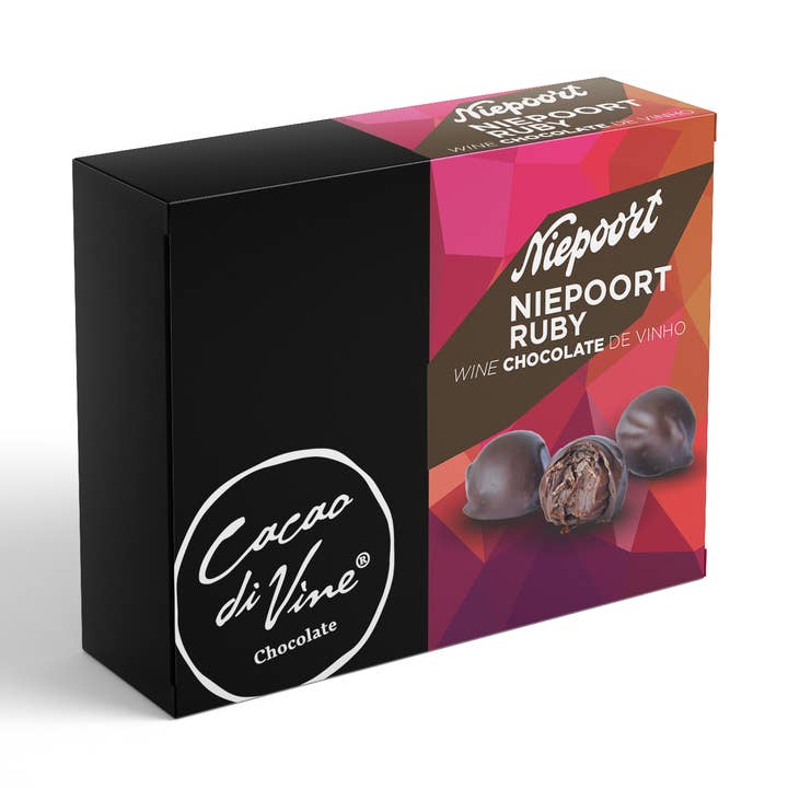 Winebox - Wine Chocolate Niepoort Ruby 110g for wholesale by Cacao di Vine Chocolate