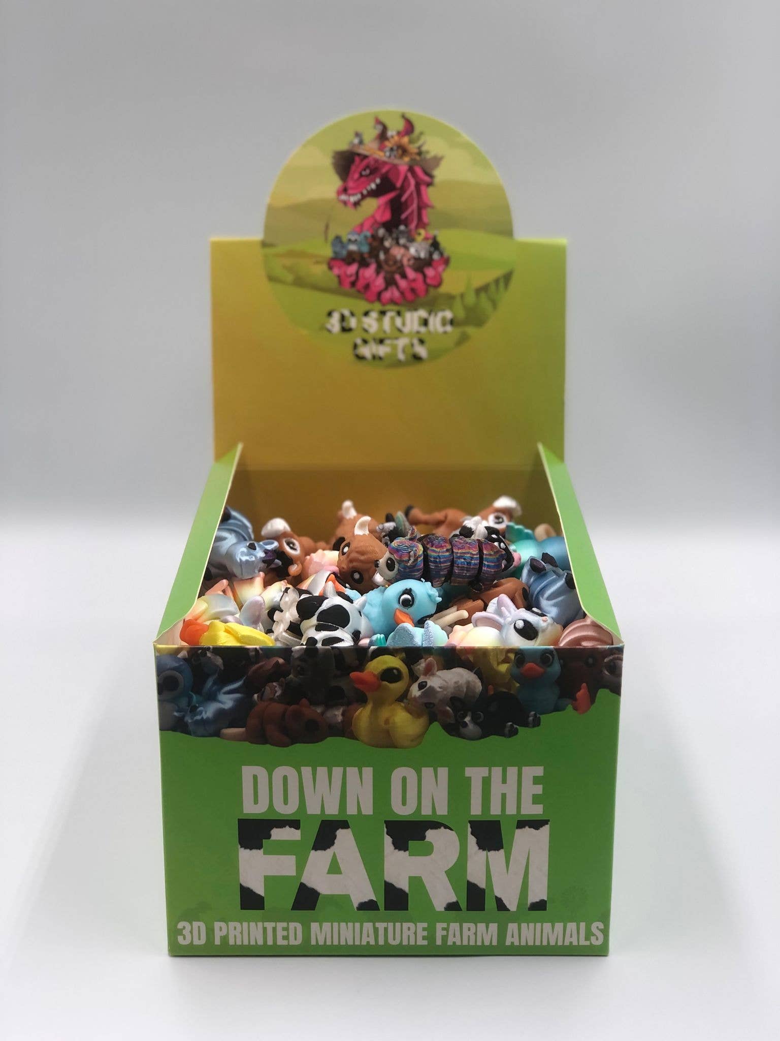 3D Studio Gifts - Wholesale Fidgetspeelgoed - Kinderen - 3D-geprinte Jigglets (miniaturen) - Down On The Farm1