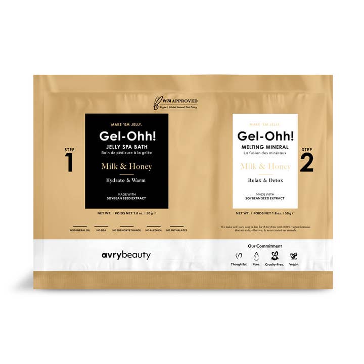 AvryBeauty - Vendita all'ingrosso Set per manicure - Gel-Ohh! Pediluvio Spa Gelatinoso - Latte & Miele0