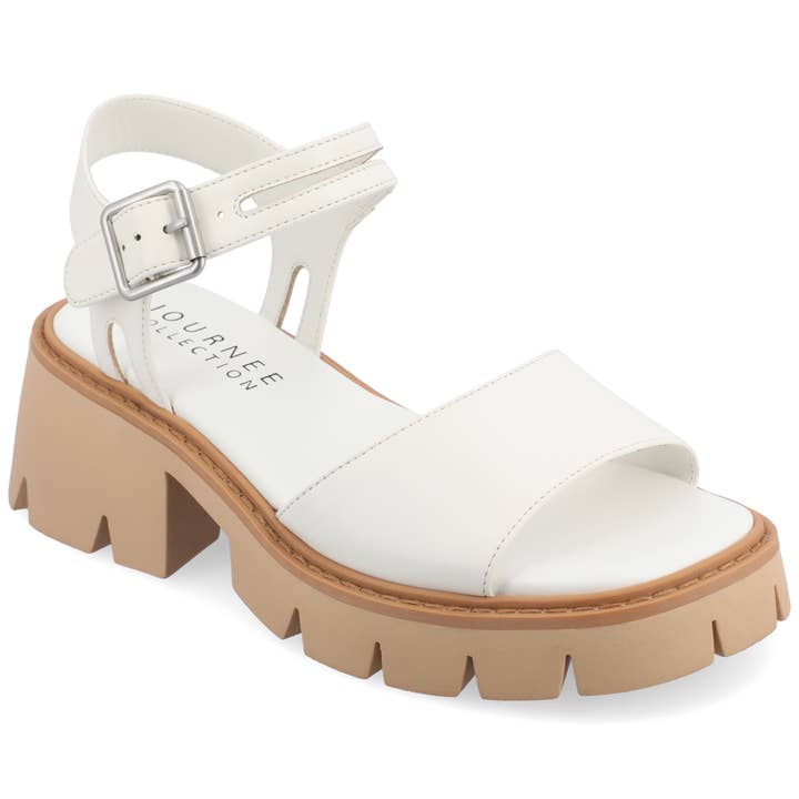 Journee - Wholesale Sandals - Women's - Tillee Block Heel Sandals In Faux Leather