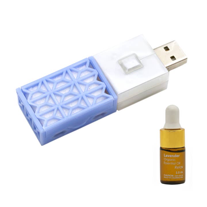 Belle Aroma® - Wholesale Electronic Diffuser - FlashScent® USB Diffuser - Blue, Lavender Essential Oil