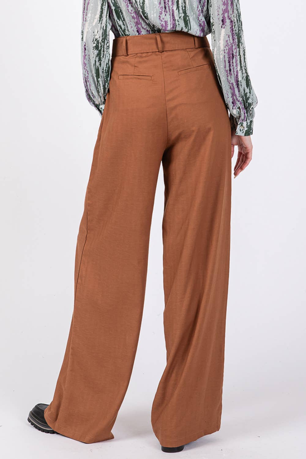 Sage + Fig - Wholesale Pants - Women's - HIGH WAIST BELTED PANTS (SP7328)4