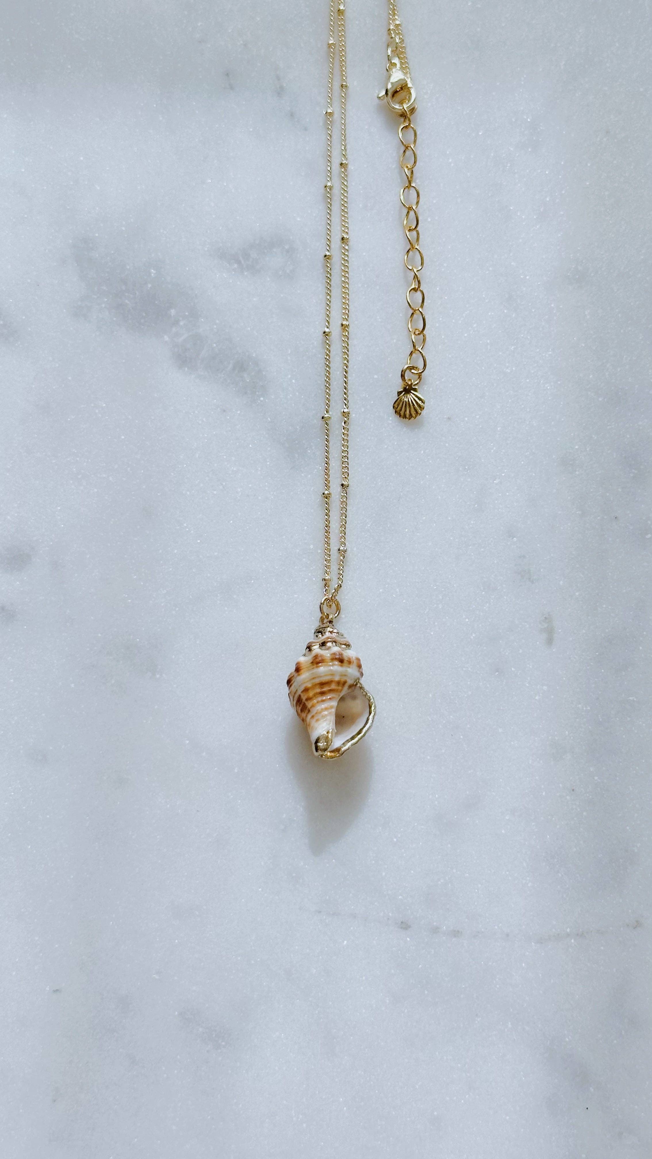 Salt & June - Wholesale Pendant/Charm Necklace - Gold seashell necklaces14
