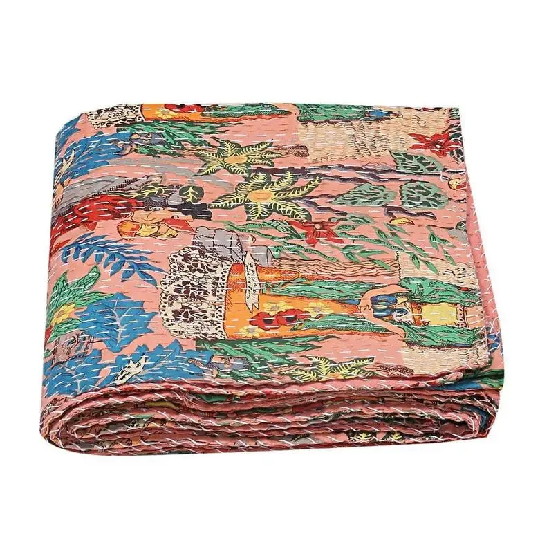 GYPSY STUDIO - Wholesale Quilt - Frida Kahlo Printed Cotton Quilted Blanket Indian Twin Quilt0