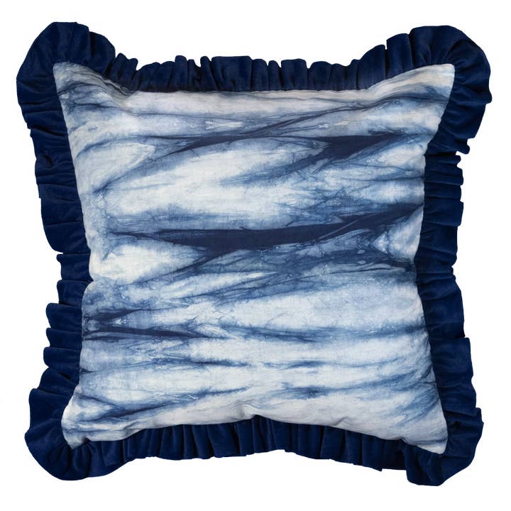 Ripple-Dye Pillow - Square 24"(Ruffled) for wholesale by YarnGi
