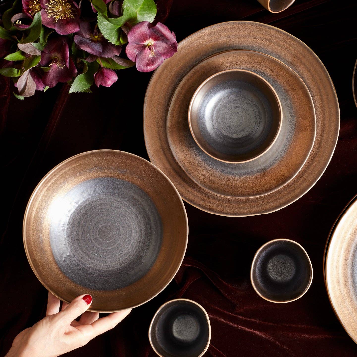 Stone  Lain - Wholesale Dinner Plate - Akita Stoneware Dinner Plate - Copper4