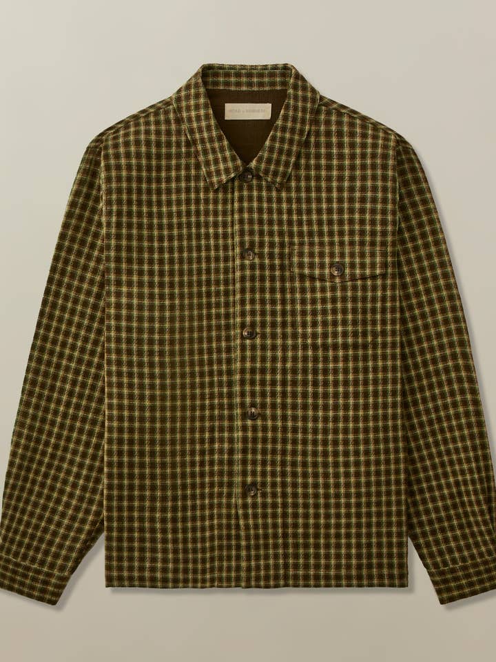 Men's Cameron Overshirt in Double Cloth Dobby for wholesale by Road to Nowhere Clothing