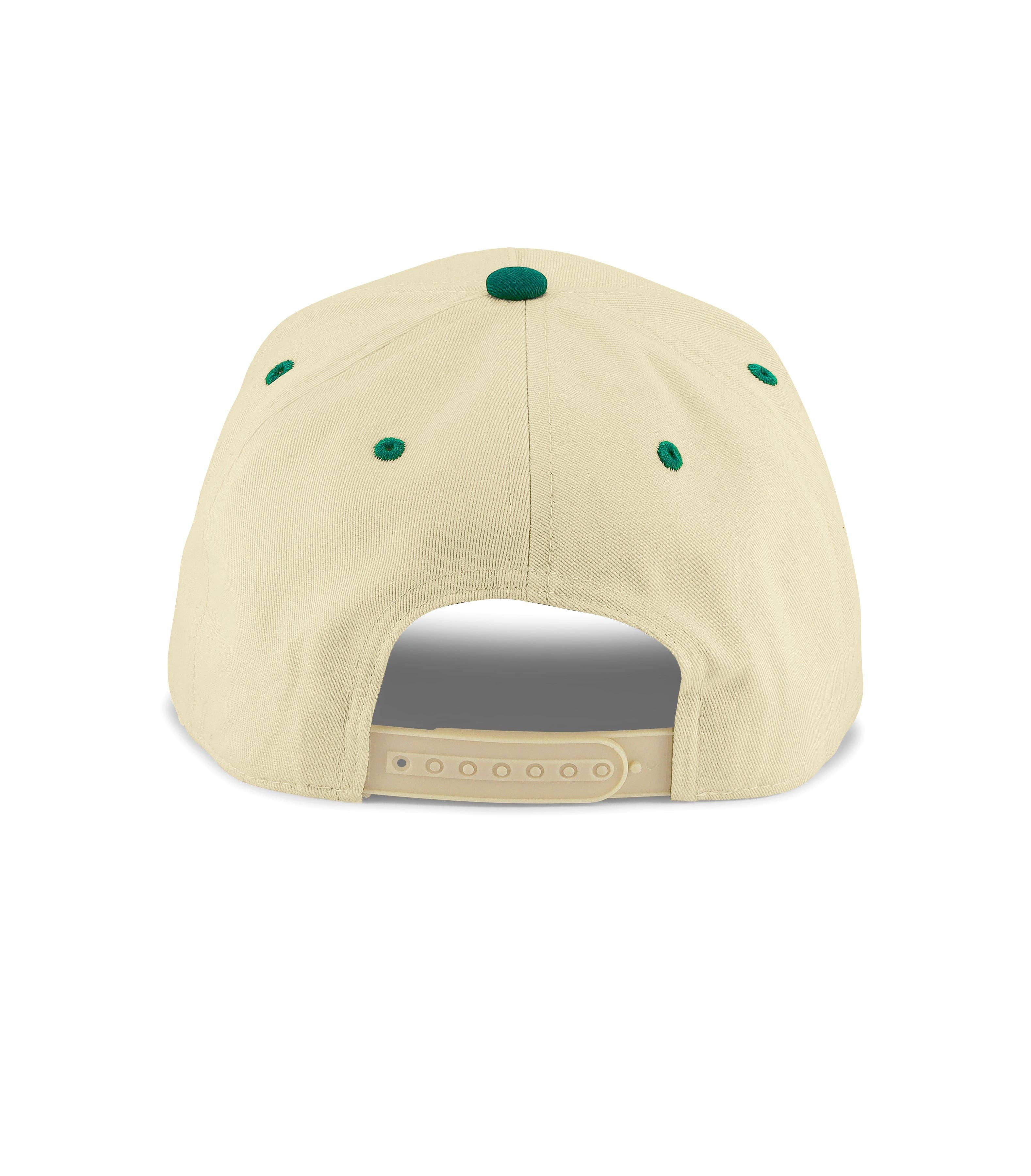 Dad Brand - Vente Casquette de baseball – homme - Casquette Snapback Papa | Crème & Vert2