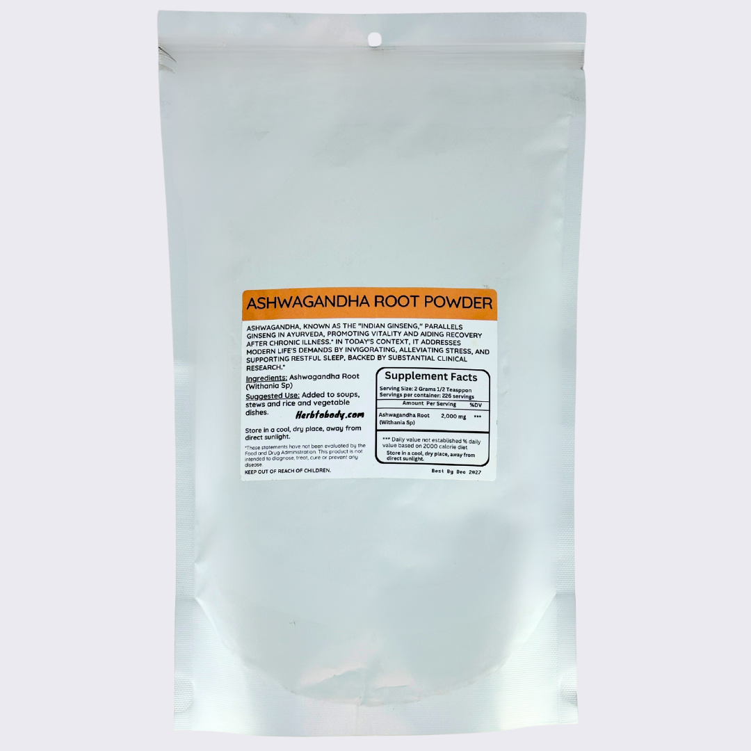 Herb To Body - Wholesale Protein/Superfood Powder - Ashwagandha root powder 1lb1