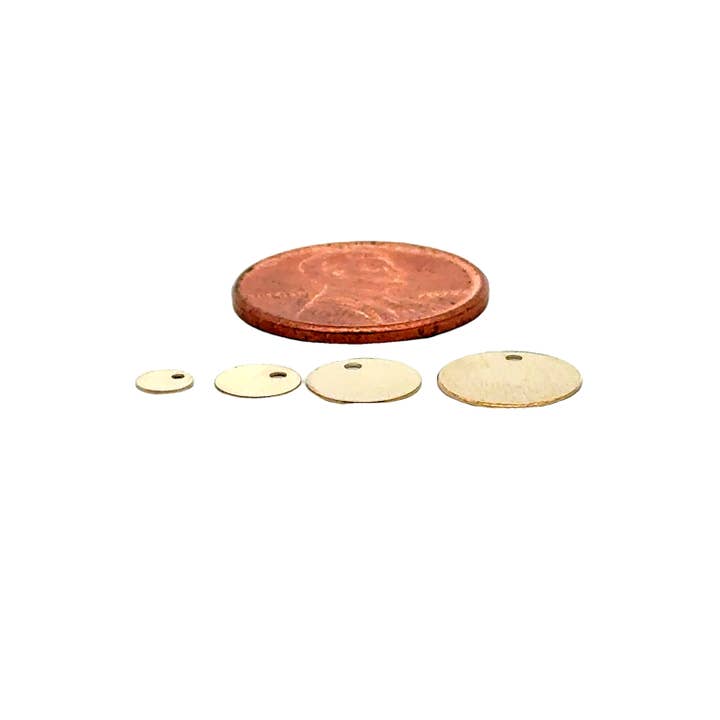 Purity Beads - Wholesale Craft Supplies - 14K Real Gold Filled Discs | One Hole Flat disc | 0.3mm Thick | Available Four Size 4mm, 6mm, 8mm and 10mm .3
