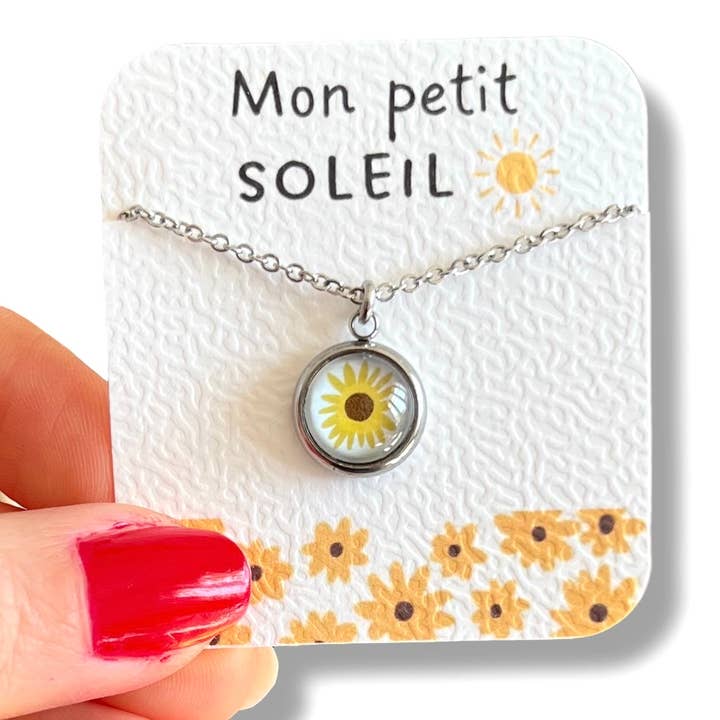 Barnhalsband Solros / Min lilla sol! för wholesale av Dans l'Air du Temps Bijoux