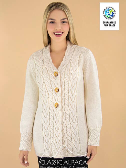 Tessa Alpaca Cardigan for wholesale by Classic Alpaca