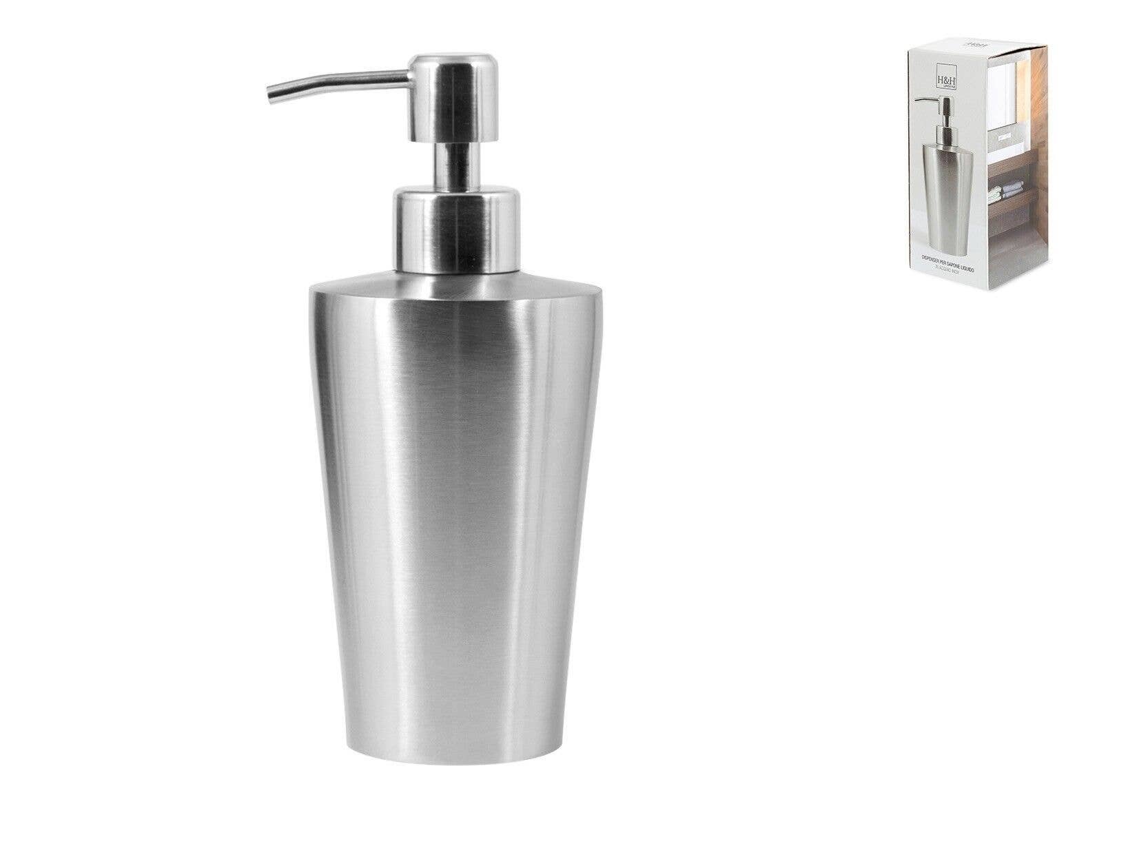 H&H - Wholesale Soap Dispenser - Conical Stainless Steel Soap Dispenser 400 cc0