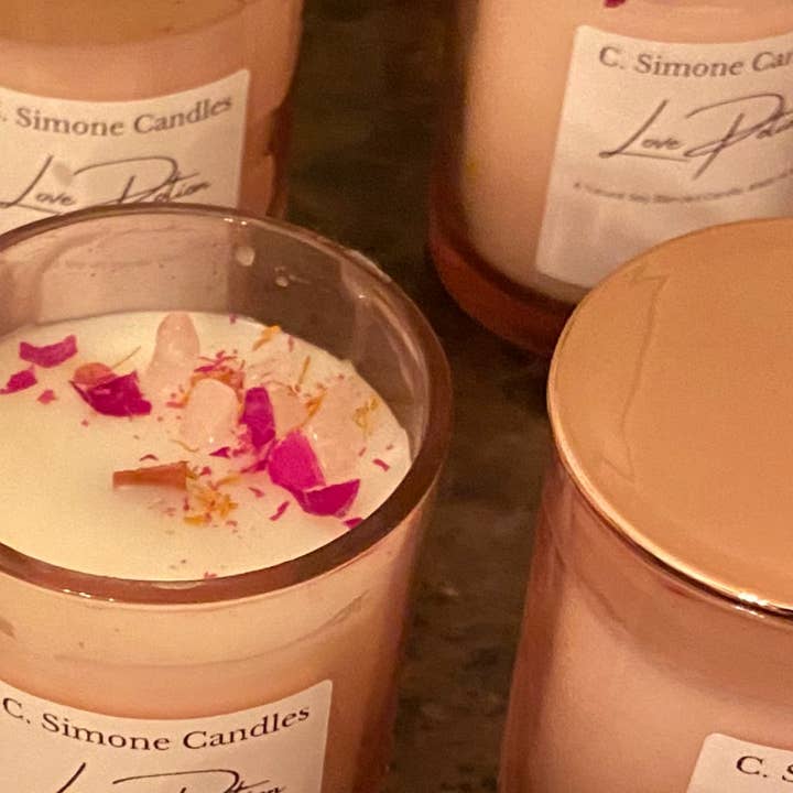 C. Simone Candles – wholesale Burkljus – Kärleksdryck 7oz ljus
4-pack