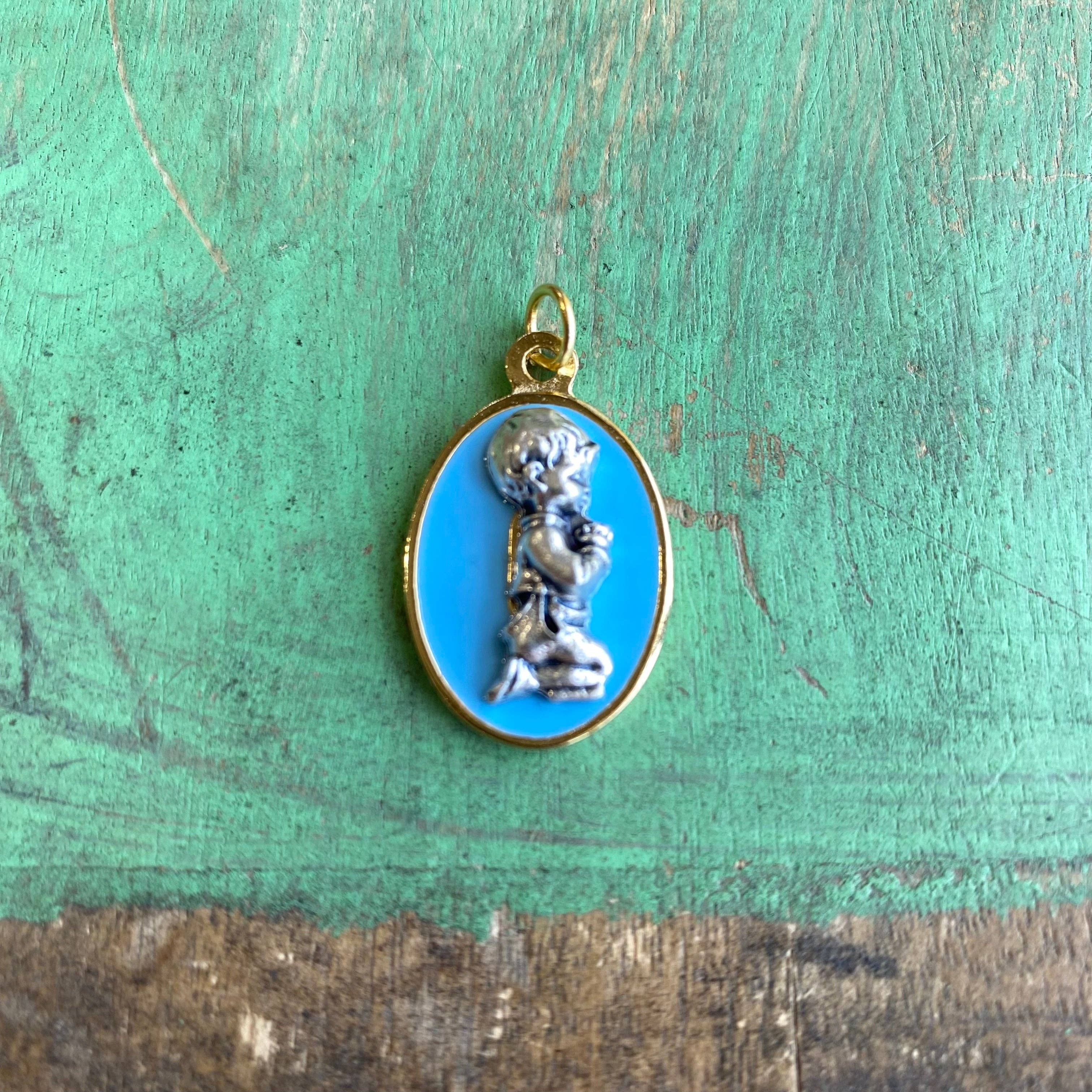 Love and Honor Jesus LLC - Wholesale Individuele bedel/hanger - Italiaanse ovale tweekleurige devotionele medailles0