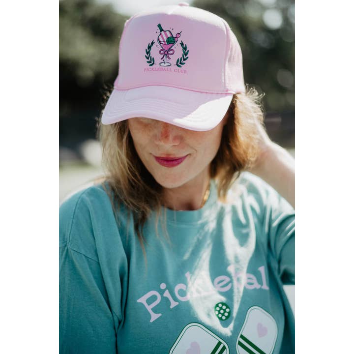 Katydid - Wholesale Trucker Hat - Women's - Pickleball Club Martini Foam Trucker Cap